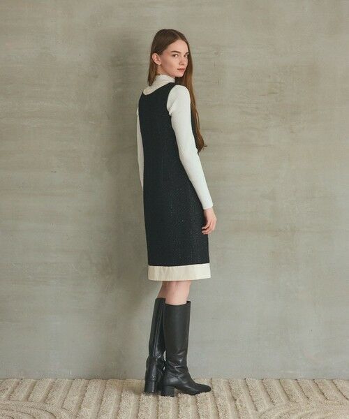 GRACE CONTINENTAL / グレースコンチネンタル ロング・マキシ丈ワンピース | ツイードトリミングワンピース | 詳細4