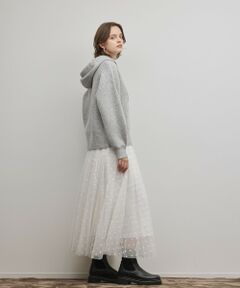 GRACE CONTINENTAL / グレースコンチネンタル ロング・マキシ丈スカート | フロッキードットプリーツスカート