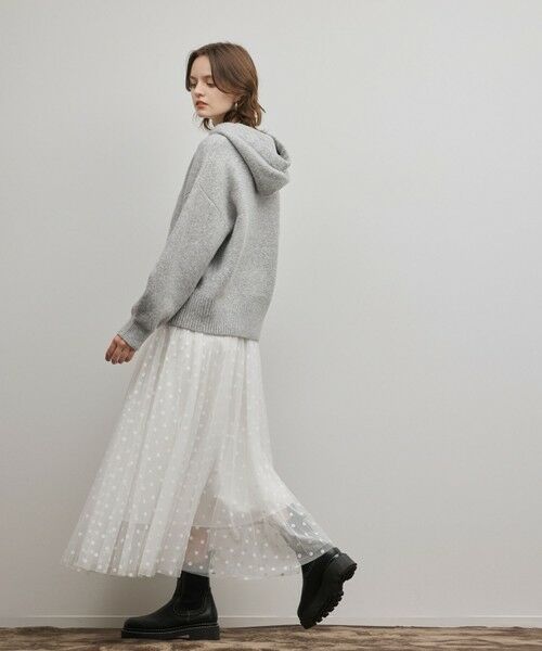 GRACE CONTINENTAL / グレースコンチネンタル ロング・マキシ丈スカート | フロッキードットプリーツスカート | 詳細2