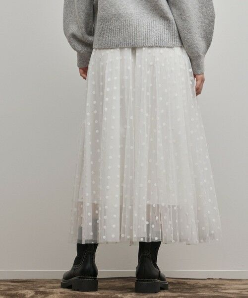 GRACE CONTINENTAL / グレースコンチネンタル ロング・マキシ丈スカート | フロッキードットプリーツスカート | 詳細6