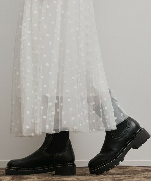 GRACE CONTINENTAL / グレースコンチネンタル ロング・マキシ丈スカート | フロッキードットプリーツスカート | 詳細8