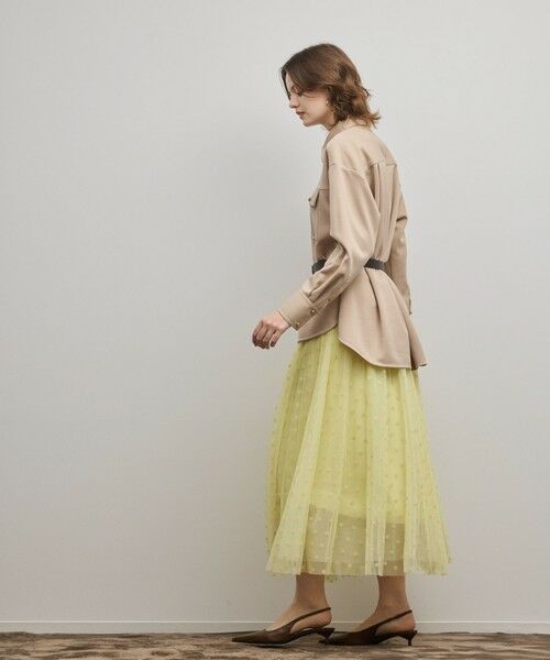 GRACE CONTINENTAL / グレースコンチネンタル ロング・マキシ丈スカート | フロッキードットプリーツスカート | 詳細12