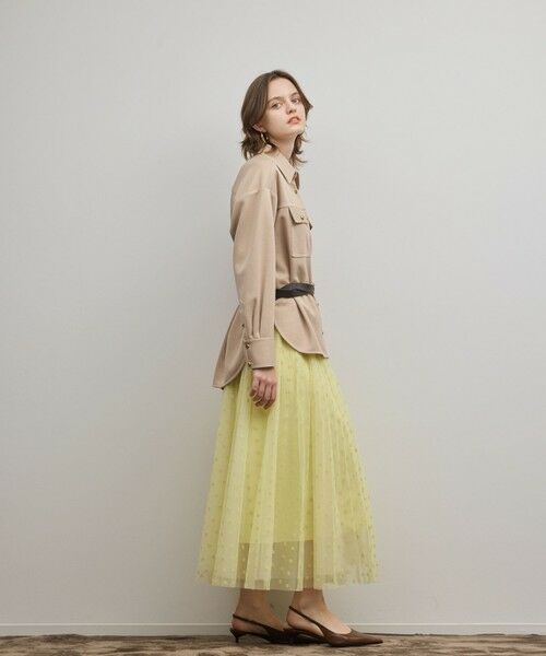 GRACE CONTINENTAL / グレースコンチネンタル ロング・マキシ丈スカート | フロッキードットプリーツスカート | 詳細13