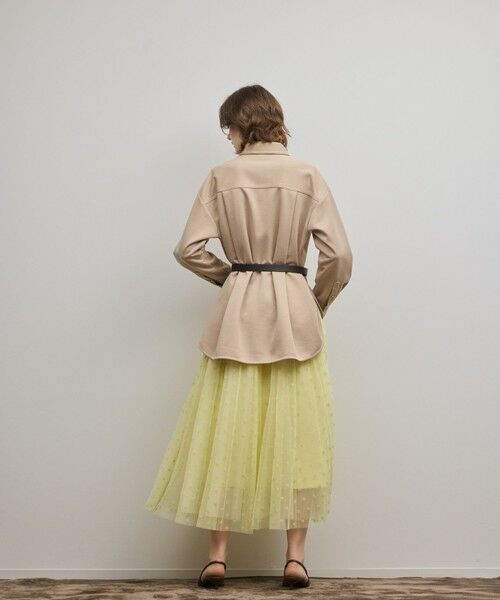 GRACE CONTINENTAL / グレースコンチネンタル ロング・マキシ丈スカート | フロッキードットプリーツスカート | 詳細14