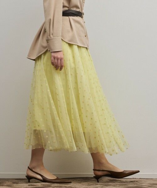 GRACE CONTINENTAL / グレースコンチネンタル ロング・マキシ丈スカート | フロッキードットプリーツスカート | 詳細17