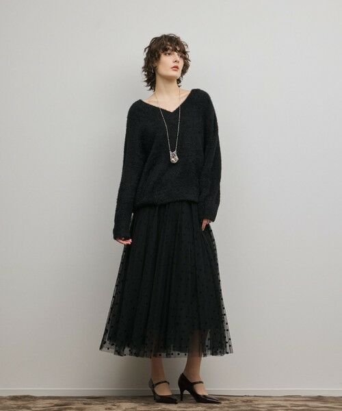 GRACE CONTINENTAL / グレースコンチネンタル ロング・マキシ丈スカート | フロッキードットプリーツスカート | 詳細18