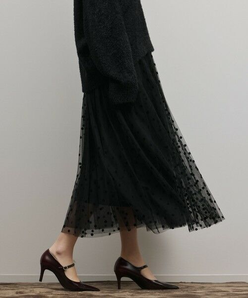 GRACE CONTINENTAL / グレースコンチネンタル ロング・マキシ丈スカート | フロッキードットプリーツスカート | 詳細22