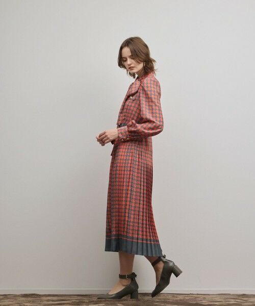 GRACE CONTINENTAL / グレースコンチネンタル ロング・マキシ丈ワンピース | バイカラーチェックプリントワンピース | 詳細2