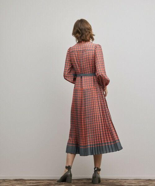 GRACE CONTINENTAL / グレースコンチネンタル ロング・マキシ丈ワンピース | バイカラーチェックプリントワンピース | 詳細3