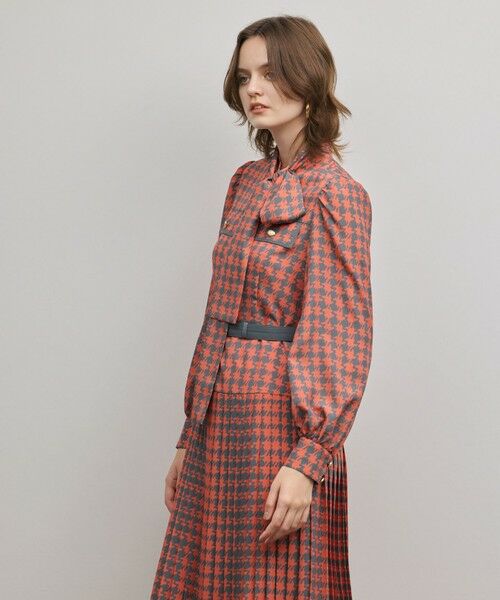 GRACE CONTINENTAL / グレースコンチネンタル ロング・マキシ丈ワンピース | バイカラーチェックプリントワンピース | 詳細6