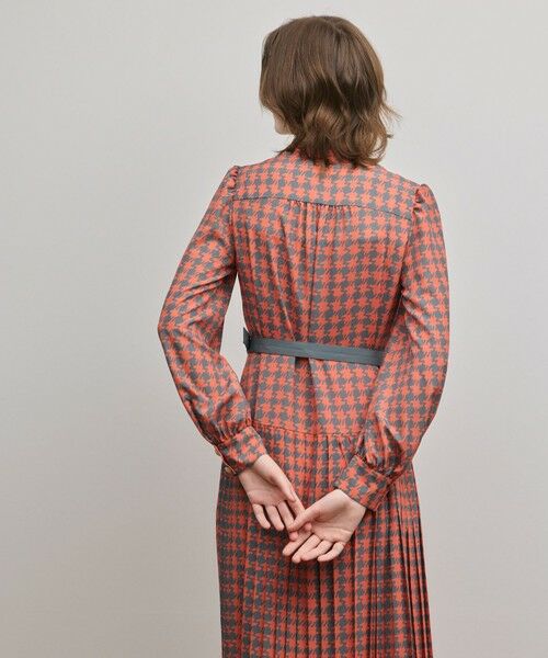 GRACE CONTINENTAL / グレースコンチネンタル ロング・マキシ丈ワンピース | バイカラーチェックプリントワンピース | 詳細7