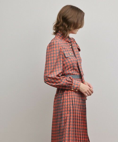 GRACE CONTINENTAL / グレースコンチネンタル ロング・マキシ丈ワンピース | バイカラーチェックプリントワンピース | 詳細8