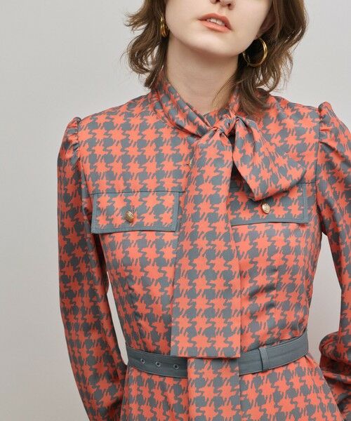 GRACE CONTINENTAL / グレースコンチネンタル ロング・マキシ丈ワンピース | バイカラーチェックプリントワンピース | 詳細9