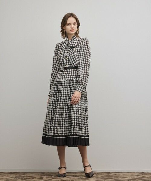 GRACE CONTINENTAL / グレースコンチネンタル ロング・マキシ丈ワンピース | バイカラーチェックプリントワンピース | 詳細20