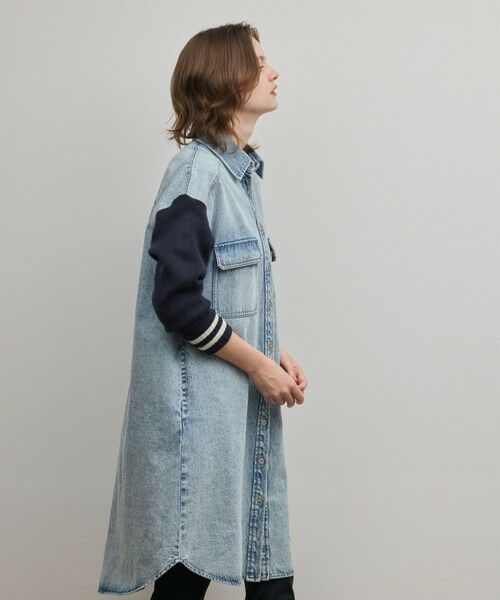 GRACE CONTINENTAL / グレースコンチネンタル ロング・マキシ丈ワンピース | ニットスリーブデニムワンピース | 詳細3