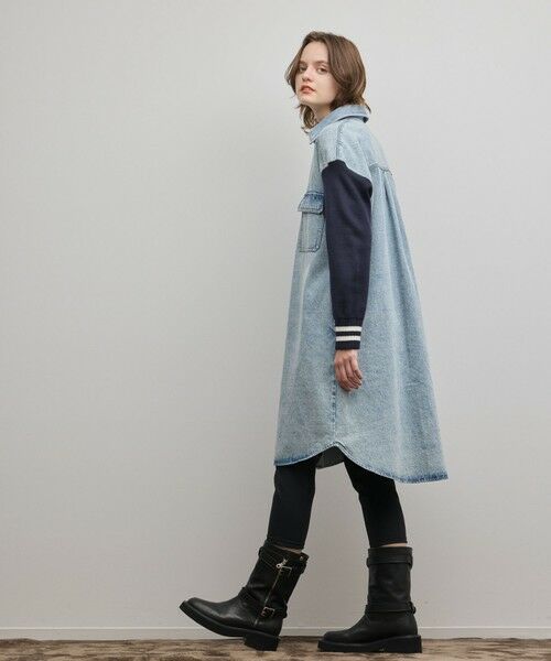 GRACE CONTINENTAL / グレースコンチネンタル ロング・マキシ丈ワンピース | ニットスリーブデニムワンピース | 詳細13