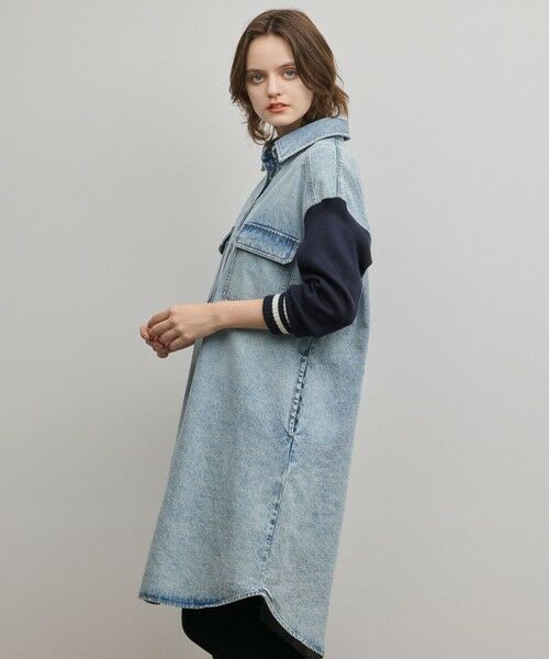 GRACE CONTINENTAL / グレースコンチネンタル ロング・マキシ丈ワンピース | ニットスリーブデニムワンピース | 詳細1