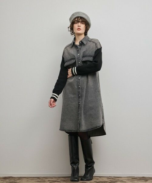 GRACE CONTINENTAL / グレースコンチネンタル ロング・マキシ丈ワンピース | ニットスリーブデニムワンピース | 詳細18