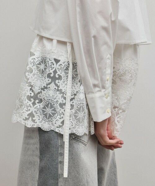GRACE CONTINENTAL / グレースコンチネンタル シャツ・ブラウス | レースティアードシャツ | 詳細9