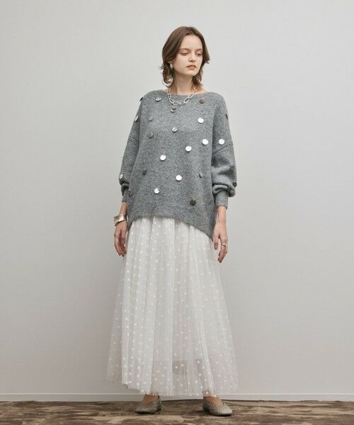 GRACE CONTINENTAL / グレースコンチネンタル ニット・セーター | スパンコールニットトップ | 詳細1