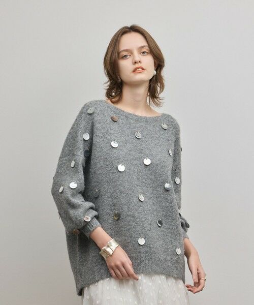 GRACE CONTINENTAL / グレースコンチネンタル ニット・セーター | スパンコールニットトップ | 詳細5