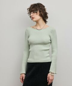 アイレットリブニットトップ