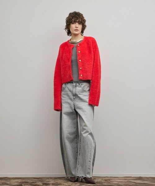 GRACE CONTINENTAL / グレースコンチネンタル カーディガン・ボレロ | フェザーショートニットカーディガン | 詳細1