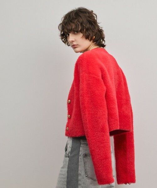 GRACE CONTINENTAL / グレースコンチネンタル カーディガン・ボレロ | フェザーショートニットカーディガン | 詳細8