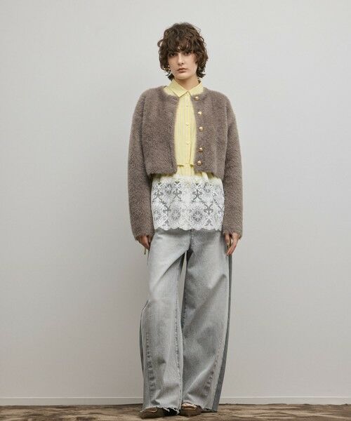 GRACE CONTINENTAL / グレースコンチネンタル カーディガン・ボレロ | フェザーショートニットカーディガン | 詳細14