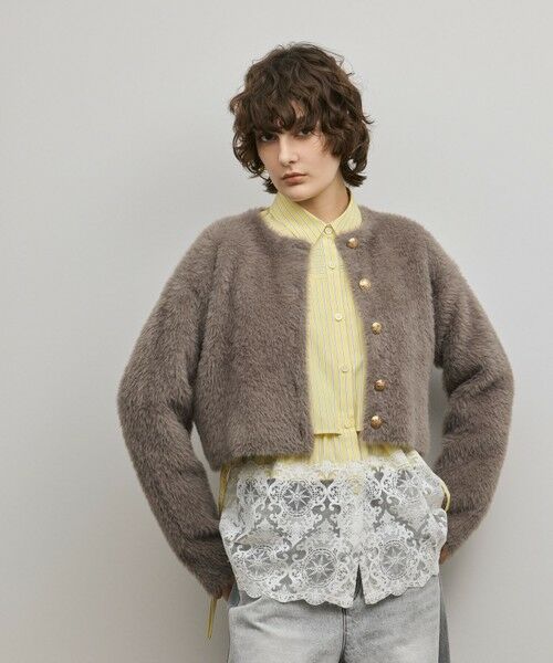 GRACE CONTINENTAL / グレースコンチネンタル カーディガン・ボレロ | フェザーショートニットカーディガン | 詳細17