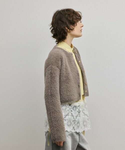 GRACE CONTINENTAL / グレースコンチネンタル カーディガン・ボレロ | フェザーショートニットカーディガン | 詳細18