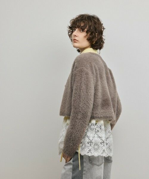 GRACE CONTINENTAL / グレースコンチネンタル カーディガン・ボレロ | フェザーショートニットカーディガン | 詳細21