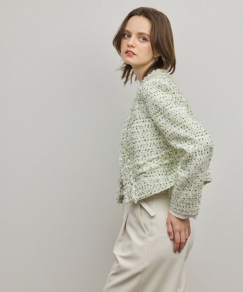 GRACE CONTINENTAL / グレースコンチネンタル ノーカラージャケット | ミックスツイードジャケット | 詳細4