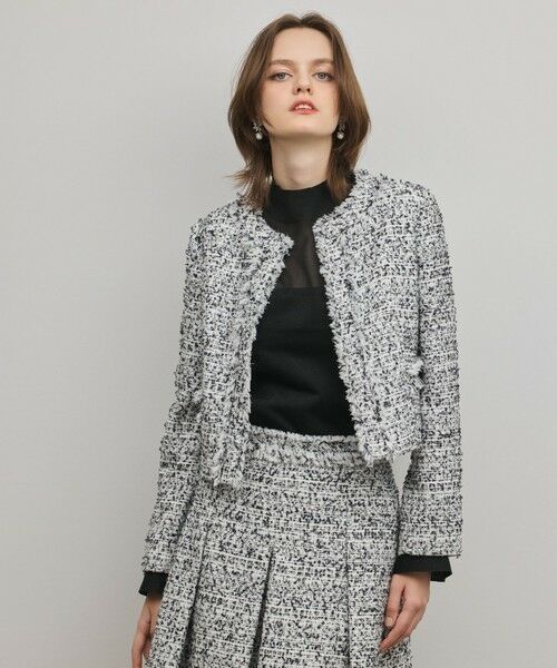 GRACE CONTINENTAL / グレースコンチネンタル ノーカラージャケット | ミックスツイードジャケット | 詳細14