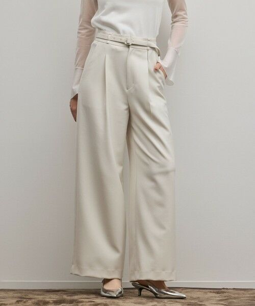 GRACE CONTINENTAL / グレースコンチネンタル その他パンツ | ダブルクロスワイドパンツ（キナリ）