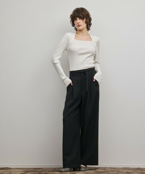 GRACE CONTINENTAL / グレースコンチネンタル その他パンツ | ダブルクロスワイドパンツ（ブラック）