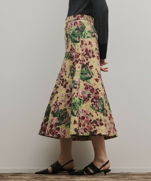 GRACE CONTINENTAL / グレースコンチネンタル ロング・マキシ丈スカート | フラワージャガードフレアスカート | 詳細5