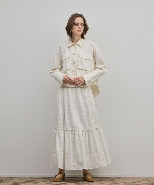 GRACE CONTINENTAL / グレースコンチネンタル ロング・マキシ丈スカート | ティアードエンブロイダリースカート | 詳細1