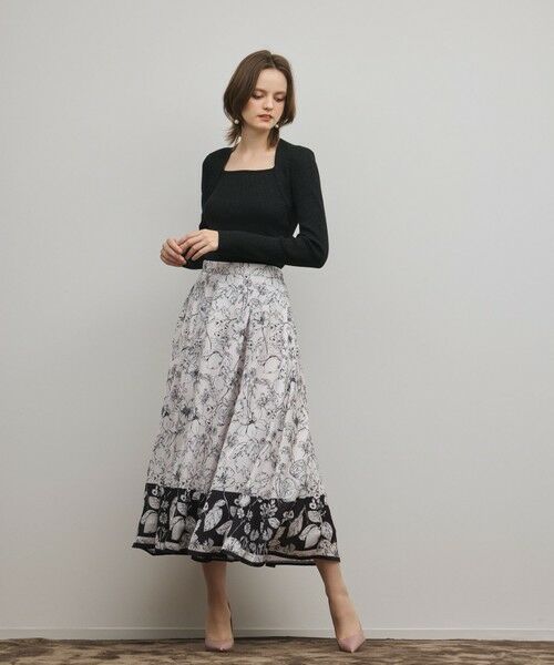 GRACE CONTINENTAL / グレースコンチネンタル ロング・マキシ丈スカート | フルーツフラワープリントスカート | 詳細1