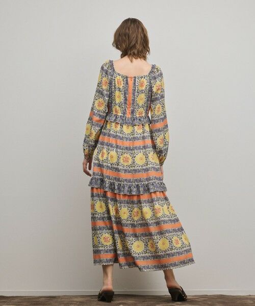 GRACE CONTINENTAL / グレースコンチネンタル ロング・マキシ丈ワンピース | フラワープリントレースアップワンピース | 詳細2