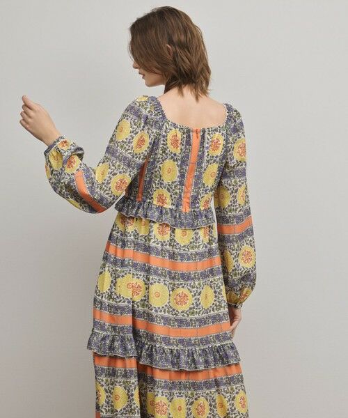 GRACE CONTINENTAL / グレースコンチネンタル ロング・マキシ丈ワンピース | フラワープリントレースアップワンピース | 詳細4