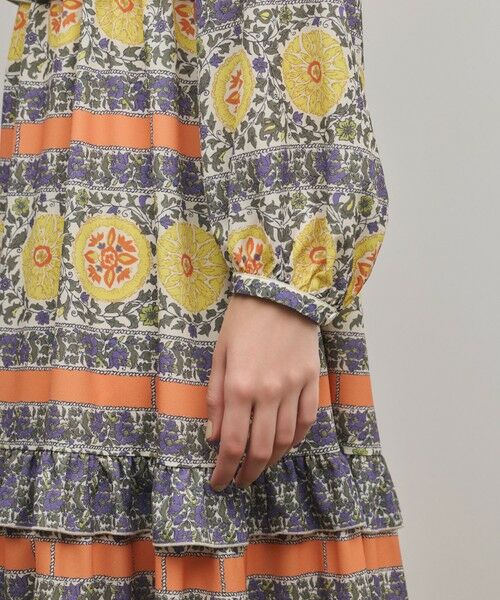 GRACE CONTINENTAL / グレースコンチネンタル ロング・マキシ丈ワンピース | フラワープリントレースアップワンピース | 詳細7