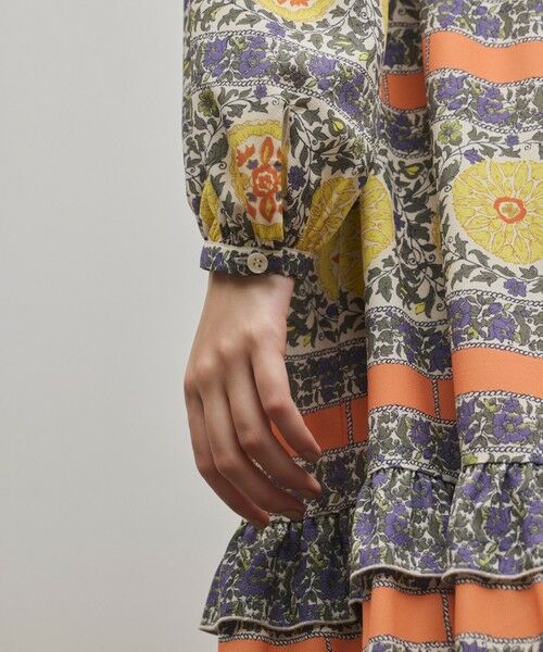 GRACE CONTINENTAL / グレースコンチネンタル ロング・マキシ丈ワンピース | フラワープリントレースアップワンピース | 詳細8