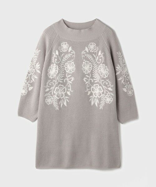 GRACE CONTINENTAL / グレースコンチネンタル ミニ丈・ひざ丈ワンピース | エンブロイダリーニットワンピース | 詳細22