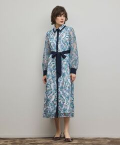 GRACE CONTINENTAL / グレースコンチネンタル ロング・マキシ丈ワンピース | マルチフラワー刺繍フレアワンピース