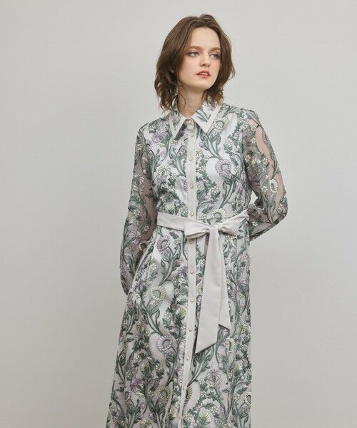 GRACE CONTINENTAL / グレースコンチネンタル ロング・マキシ丈ワンピース | マルチフラワー刺繍フレアワンピース | 詳細9