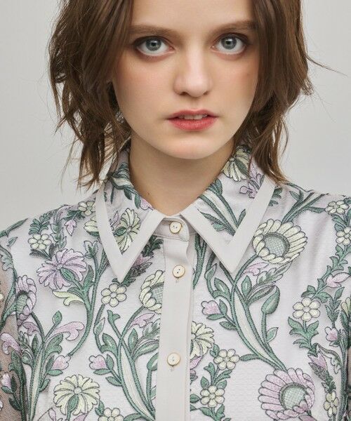 GRACE CONTINENTAL / グレースコンチネンタル ロング・マキシ丈ワンピース | マルチフラワー刺繍フレアワンピース | 詳細12