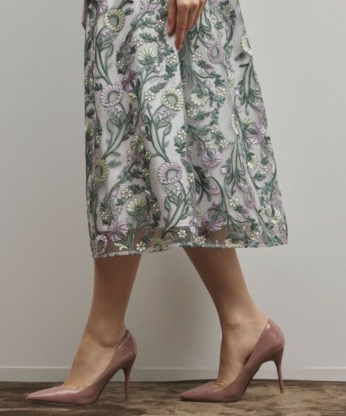 GRACE CONTINENTAL / グレースコンチネンタル ロング・マキシ丈ワンピース | マルチフラワー刺繍フレアワンピース | 詳細14