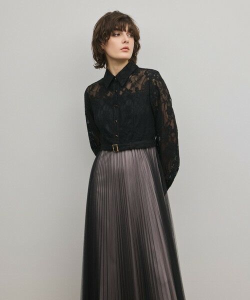 GRACE CONTINENTAL / グレースコンチネンタル ロング・マキシ丈ワンピース | コードレースプリーツワンピース | 詳細18