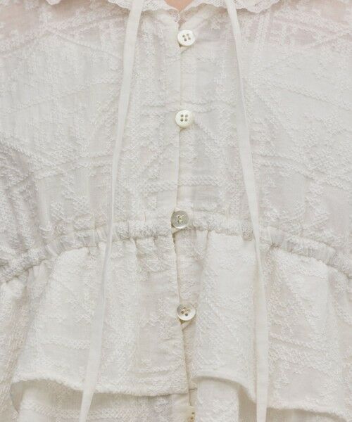GRACE CONTINENTAL / グレースコンチネンタル シャツ・ブラウス | エンブロイダリーフリルブラウス | 詳細10